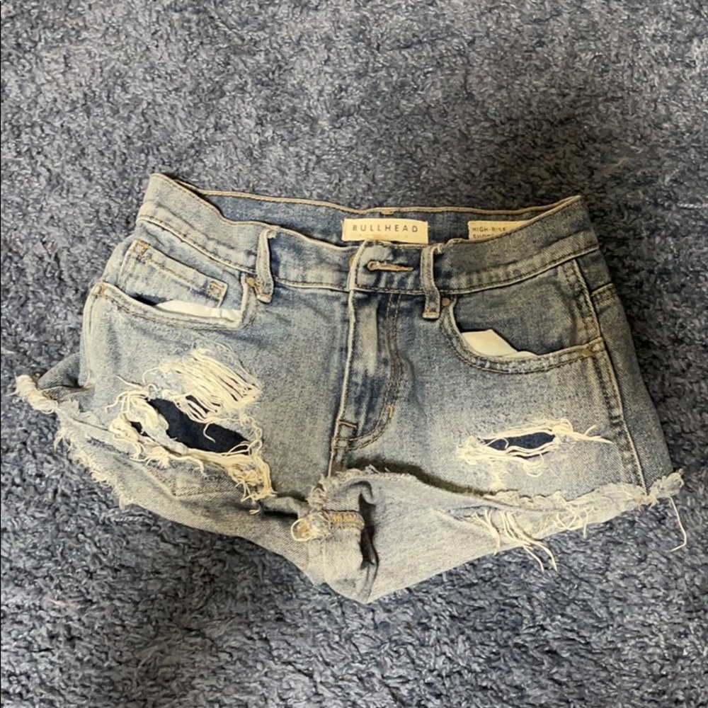Light blue jean shorts
